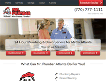 Tablet Screenshot of mrplumberatlanta.com